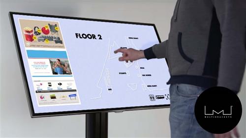 PUBLIC DISPLAY STAND 110 TILT + BLACK TABLE