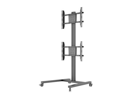 STACKABLE DUAL MONITOR CART 32-55IN