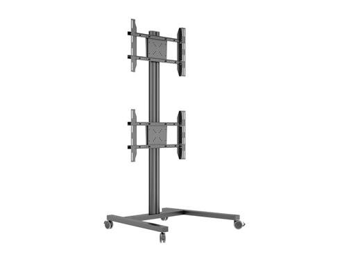 STACKABLE DUAL MONITOR CART 32-55IN