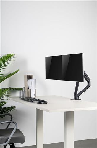 SUPPORTO DA TAVOLO NERO PER MONITOR FINO A 27IN - 7KG