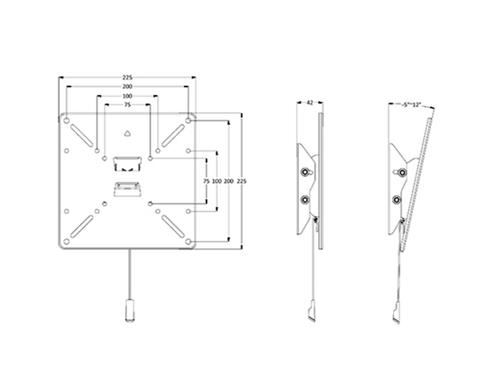 TILT STAND FOR TV/MONITOR 30/40 COLOR BLACK 200X200
