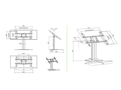 TILTING FLOOR LAMP WITH TABLE-LIKE MOVEMENT