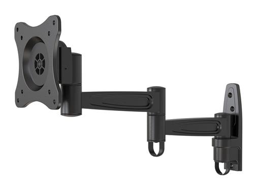 WALL BRACKET 3 JOINTS 200X200 ROTATABLE 360 BLACK