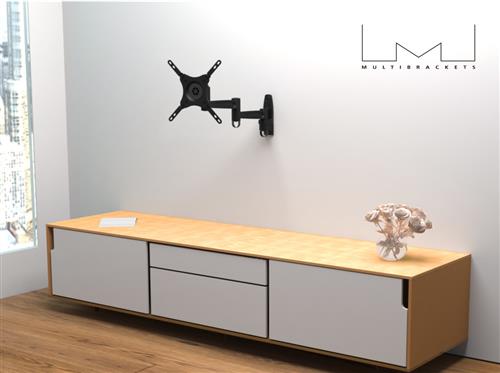 WALL BRACKET 3 JOINTS 200X200 ROTATABLE 360 BLACK