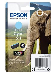 Epson Elephant C13T24254012 cartuccia d'inchiostro 1 pz Originale Resa standard Ciano chiaro