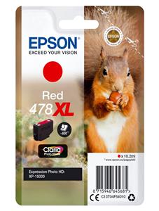 Epson Squirrel Singlepack Red 478XL Claria Photo HD Ink cartuccia d'inchiostro 1 pz Originale Resa elevata (XL) Rosso