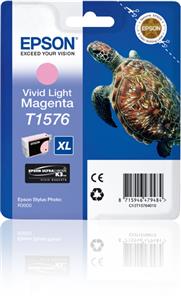 Epson Turtle T1576 cartuccia d'inchiostro 1 pz Originale Resa elevata (XL) Magenta chiaro vivido