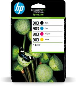 HP 903 4-pack Black/Cyan/Magenta/Yellow Original Ink Cartridges cartuccia d'inchiostro 4 pz Originale Resa standard