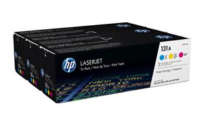 HP 131A 3-pack Cyan/Magenta/Yellow Original LaserJet Toner Cartridges cartuccia toner 3 pz Originale Ciano, Magenta, Giallo