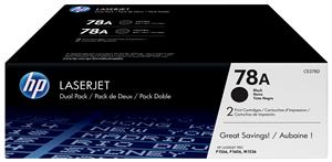 HP 78A 2-pack Black Original LaserJet Toner Cartridges cartuccia toner 2 pz Originale