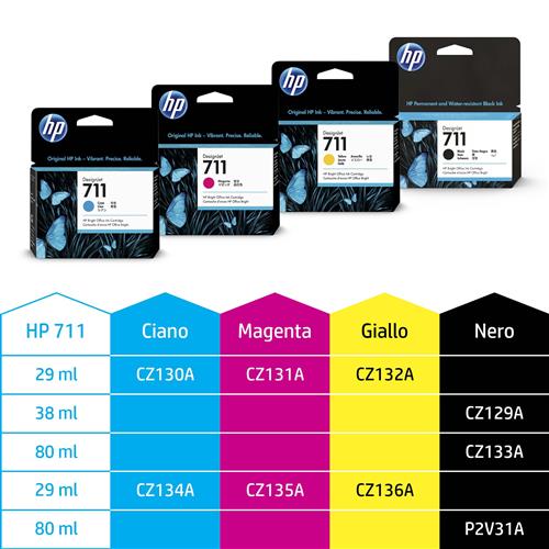 HP Cartuccia inchiostro giallo DesignJet 711, 29 ml